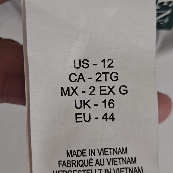 Lauren Ralph Lauren Size 12 Black White Dots Tankini Top Built In Bra Neck Ties - Picture 13 of 15